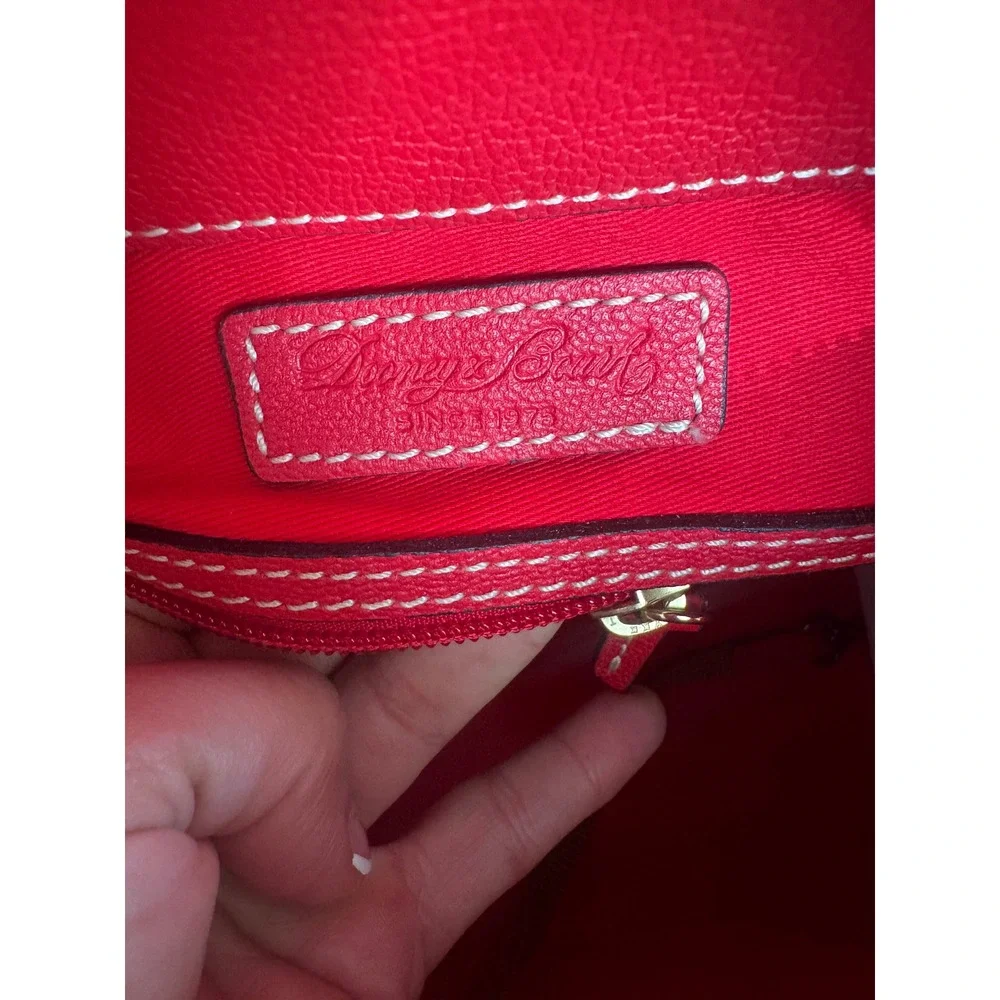 Dooney & Bourke Red Pebbled Leather Satchel with wallet Set  Luxury NWT‎